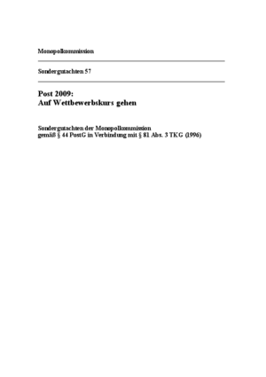 Sektorgutachten Post 2009