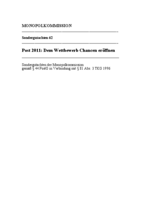 Sektorgutachten Post 2011
