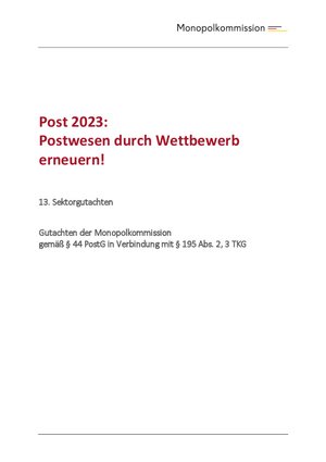 Sektorgutachten Post 2023
