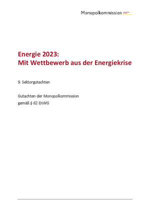 Sektorgutachten Energie 2023