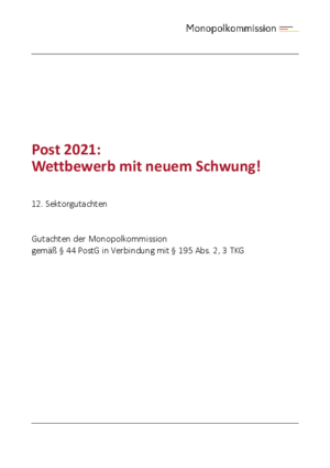 Sektorgutachten Post 2021
