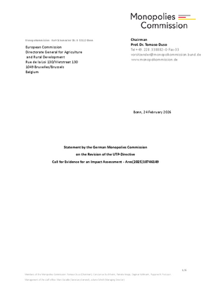 Monopolkommission - Stellungnahme - BK5-24-003 - Maßgrößenverfahren