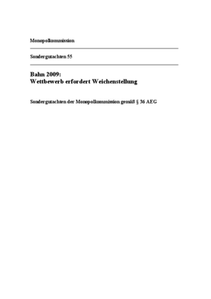 Sektorgutachten Bahn 2009