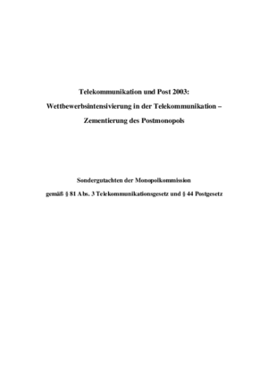 Sektorgutachten Post 2003