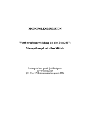 Sektorgutachten Post 2007